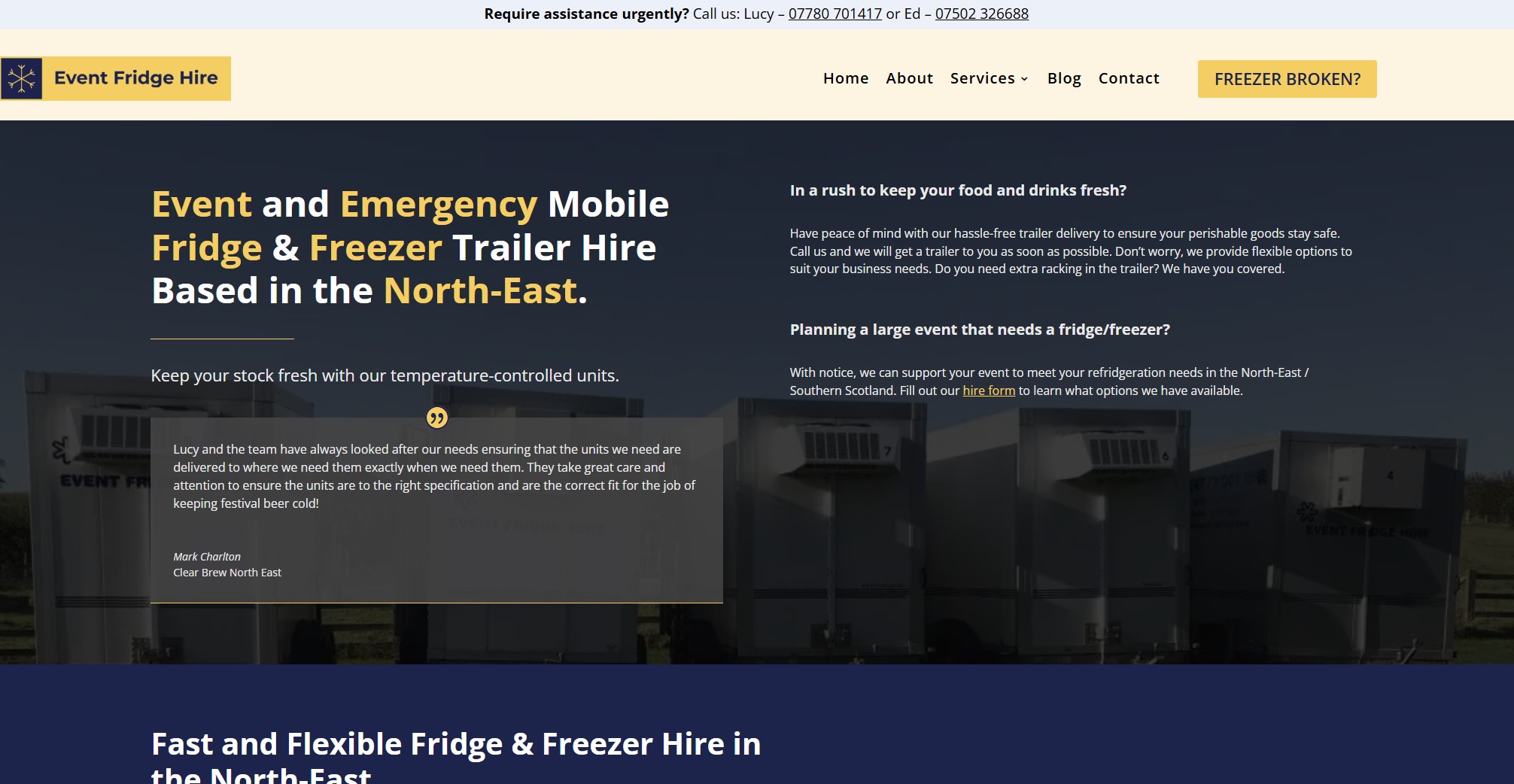 event fridge hire Cavendish Canines homepage